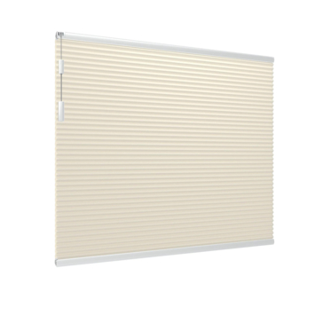 Store plissé double GAMMA fenêtre fixe 8231 blanc translucide sur mesure