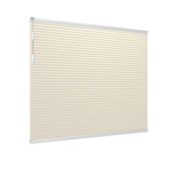 Store plissé double GAMMA fenêtre fixe 8231 blanc translucide sur mesure