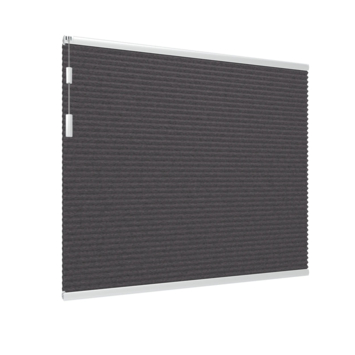 Store plissé double GAMMA fenêtre fixe 8235 noir translucide sur mesure