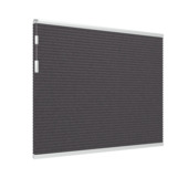 Store plissé double GAMMA fenêtre fixe 8235 noir translucide sur mesure