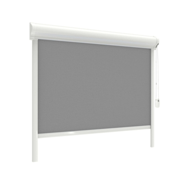 Store enrouleur GAMMA fenêtre oscillo-battante en PVC ou aluminium 1052 gris foncé translucide sur mesure