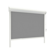 Store enrouleur GAMMA fenêtre oscillo-battante en PVC ou aluminium 1052 gris foncé translucide sur mesure