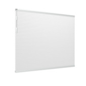 Store plissé double GAMMA fenêtre fixe 8226 blanc occultant sur mesure