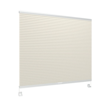 GAMMA dubbel plisségordijn draaikiepraam kunststof of aluminium 8220 wit verduisterend op maat