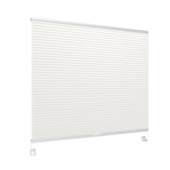 GAMMA dubbel plisségordijn draaikiepraam kunststof of aluminium 8236 wit lichtdoorlatend op maat