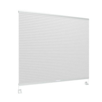 GAMMA dubbel plisségordijn draaikiepraam kunststof of aluminium 8238 licht grijs lichtdoorlatend op maat