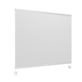 GAMMA dubbel plisségordijn draaikiepraam kunststof of aluminium 8238 licht grijs lichtdoorlatend op maat