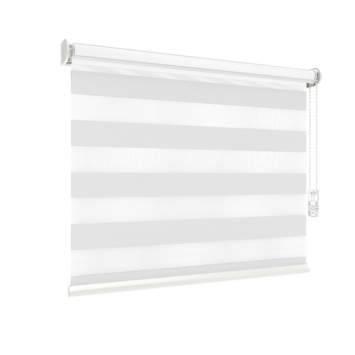 Store enrouleur duo GAMMA fenêtre fixe 4031 gris clair translucide sur mesure