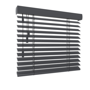 GAMMA houten jaloezie vast raam 6113 antraciet 50 mm