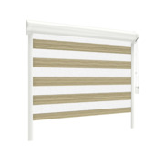 GAMMA duo rolgordijn draaikiepraam kunststof of aluminium 4029 bamboe bruin lichtdoorlatend op maat