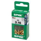 Spax schroef pozi yellox 3x16 mm 25 stuks