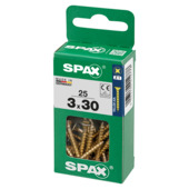 Spax schroef pozi yellox 3x30 mm 25 stuks