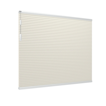Store plissé double GAMMA fenêtre fixe 8233 beige clair translucide sur mesure