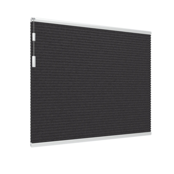 GAMMA dubbel plisségordijn gewoon raam 8223 zwart verduisterend op maat