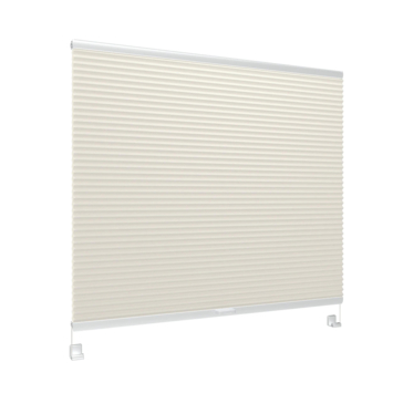 GAMMA dubbel plisségordijn draaikiepraam hout 8233 licht beige lichtdoorlatend op maat