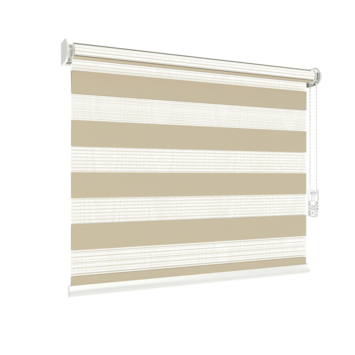 GAMMA duo rolgordijn gewoon raam 4026 licht beige lichtdoorlatend op maat