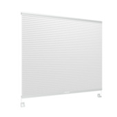 GAMMA dubbel plisségordijn draaikiepraam kunststof of aluminium 8219 wit verduisterend op maat