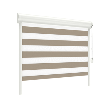 GAMMA duo rolgordijn draaikiepraam kunststof of aluminium 4027 taupe lichtdoorlatend op maat