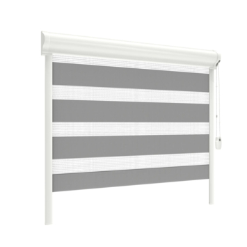 GAMMA duo rolgordijn lichtdoorlatend draaikiepraam kunststof/aluminium 4003 muisgrijs