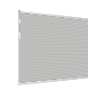 GAMMA dubbel plisségordijn verduisterend vast raam 8214 lichtgrijs