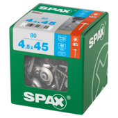 Vis pour tôle Spax tête fraisée + joint d'étanchéité 4,5x45 mm inox A2 TX 80 pièces