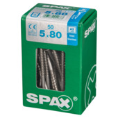 Vis Spax tête fraisée 5x80 mm inox A2 TX 50 pièces