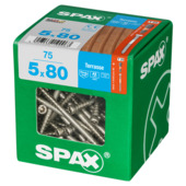 Spax terrasschroef 5 x 80 mm rvs a2 75 stuks