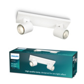 Philips Opbouwspot MyLiving Runner Wit 2 x 50W