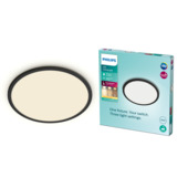 Philips Superslim plafondlamp sceneswitch zwart 15W IP44