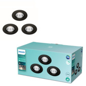 Spot encastrable Philips Dive noir 5,5W IP66 3 pièces