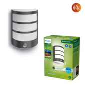 Philips wandlamp Python Ultra Efficient met bewegingssensor antraciet