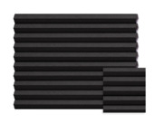 Kleurstaal GAMMA dupli plisségordijn lichtdoorlatend zwart (kleurnr. 8235) op maat