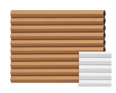 Échantillon store plissé double GAMMA occulant cognac 8229 sur mesure