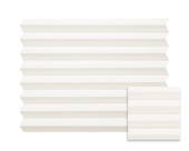 Kleurstaal GAMMA enkel plisségordijn lichtdoorlatend wit (kleurnr. 7215) op maat