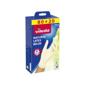 Vileda Natural handschoenen latex 100 Stuks (M/L)