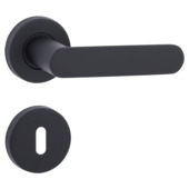Gamma deurkruk set Bolton rond rozet sleutelplaat zwart INOX