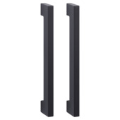 Karwei deurgreep dubbel Eddy zwart RVS 2 stuks