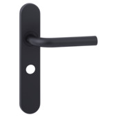 Novidade deurkrukset Parijs ovaal schild met wc-sluiting 63/8 mm zwart rvs