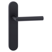 Novidade deurkrukset Porto ovaal blind schild zwart RVS