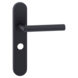 Ensemble de poignées de porte Porto pour WC 63/8 mm acier inoxydable noir
