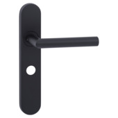 Novidade deurkrukset Porto ovaal schild met wc-sluiting 63/8 mm zwart rvs