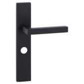 Novidade deurkrukset Wenen recht schild met wc-sluiting 63/8 mm zwart rvs