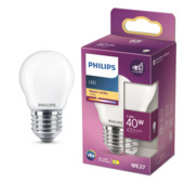 Ampoule boule LED Philips E27 3,4 W 2700 K mat