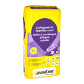 Colle pour carrelage allégée rapide Weber 15 kg