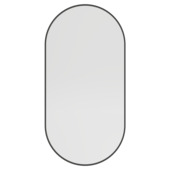 Miroir de salle de bain ovale Déco Haceka bord noir mat 80 x 40 cm