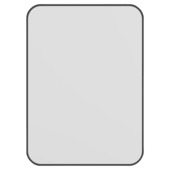 Haceka badkamerspiegel rechthoek afgeronde hoeken 55 x 40 cm mat  zwart