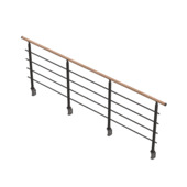 Garde-corps Biax aluminium gris 320 cm