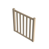 Garde-corps type A avec balustrade moulurée Jura 100 cm