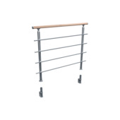 Sogem borstwering aluminium 120 cm voor trap Bretagne