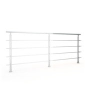 Sogem kit rondo secundo + bevestiging vloer, lengte 100 cm, zilver